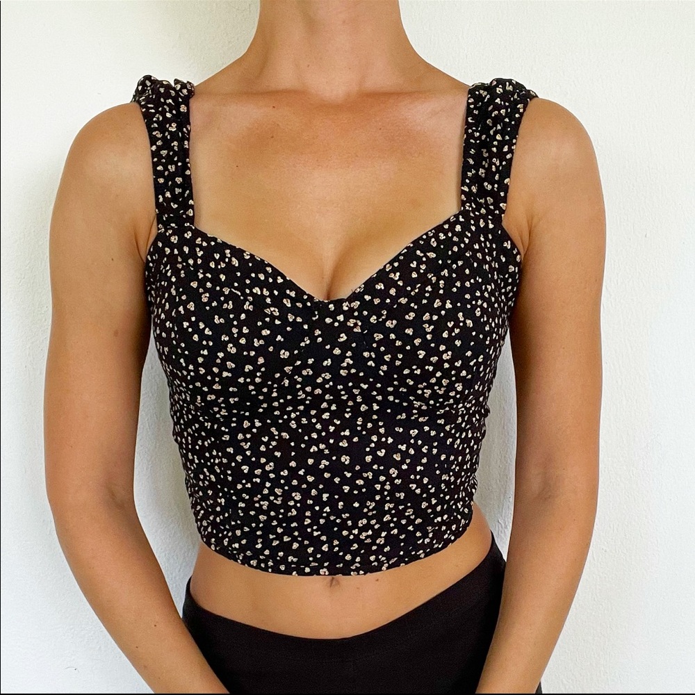 Japna leopard print corset style crop top size small - Picture 1 of 4